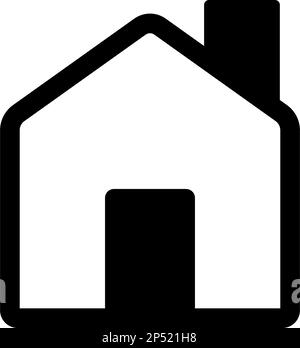 Icona Home per applicazioni e siti Web. Illustrazione del vettore piatto Illustrazione Vettoriale