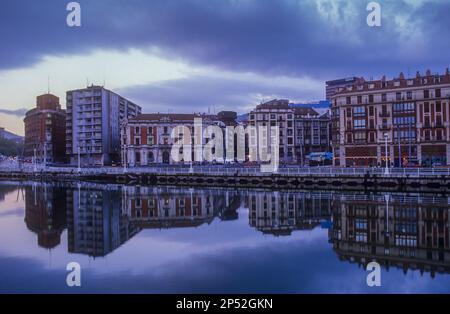 Ria Nervion.Bilbao Biscay, Paesi Baschi Foto Stock