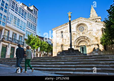 Colegiata de Santa María del Campo, la città di La Coruña, Galizia, Spagna Foto Stock