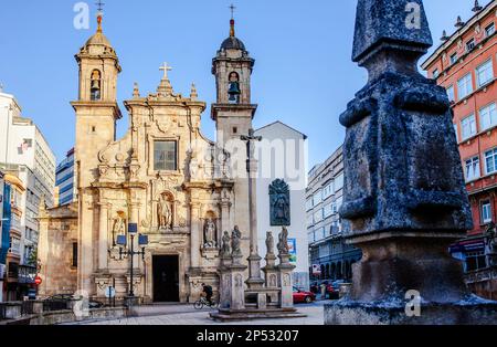 Chiesa di San Jorge, città di La Coruña, Galizia, Spagna Foto Stock