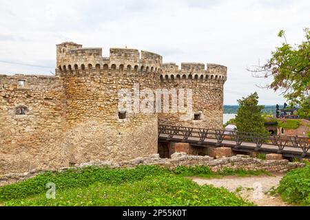 Belgrado, Serbia - 24 2019 maggio: La porta Zindan della Fortezza di Belgrado sul Parco Kalemegdan. Foto Stock