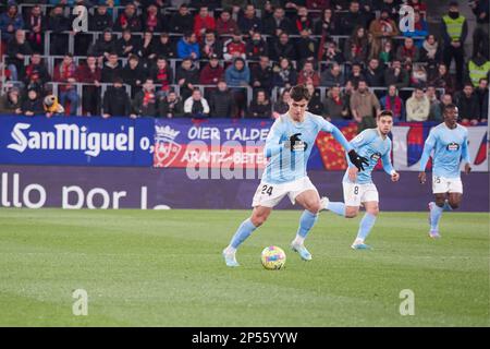 Pamplona, Spagna. 6th Mar, 2023. Sport. Calcio/Calcio. La Liga Santander tra CA Osasuna e RC Celta ha suonato allo stadio El Sadar di Pamplona (Spagna) il 6 marzo 2023. 900/Cordon Press Credit: CORDON PRESS/Alamy Live News Foto Stock