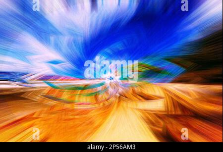 Un'illustrazione in formato orizzontale per creare un effetto twirled per l'uso in background Foto Stock