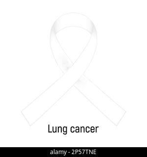 Nastro per cancro. Cancro polmonare. Illustrazione vettoriale. Illustrazione Vettoriale