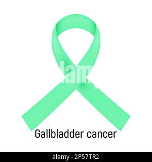 Nastro per cancro. Cancro alla cistifellea. Illustrazione vettoriale. Illustrazione Vettoriale