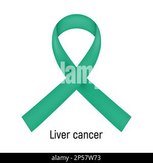 Nastro per cancro. Cancro del fegato. Illustrazione vettoriale. Illustrazione Vettoriale