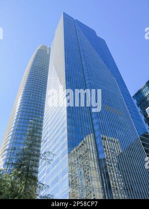 Grattacieli di San Francisco visti da Salesforce Park Foto Stock