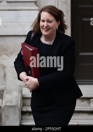 Londra, Regno Unito. 06th Mar, 2023. Il procuratore generale Victoria Prentis è visto fuori dall'ufficio del gabinetto di Londra. (Foto di Tejas Sandhu/SOPA Images/Sipa USA) Credit: Sipa USA/Alamy Live News Foto Stock