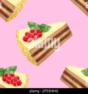 Arte digitale dolce dolce torta senza cuciture motivo texture sfondo. Foto Stock