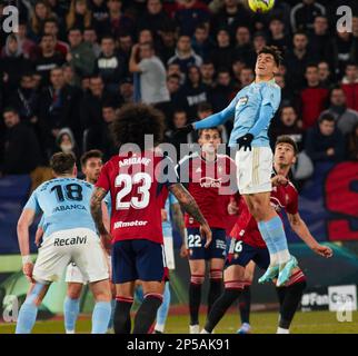 Pamplona, Spagna. 6th marzo 2023. Sport. Calcio/Calcio. Partita di calcio della Liga Santander tra CA Osasuna e RC Celta giocata allo stadio El Sadar di Pamplona (Spagna) il 6 marzo 2023. Credit: Iñigo Alzugaray/Alamy Live News Foto Stock