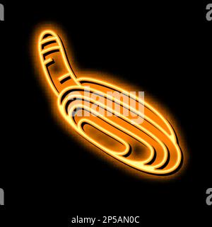 simbolo luminoso al neon pacific razor clam Illustrazione Vettoriale