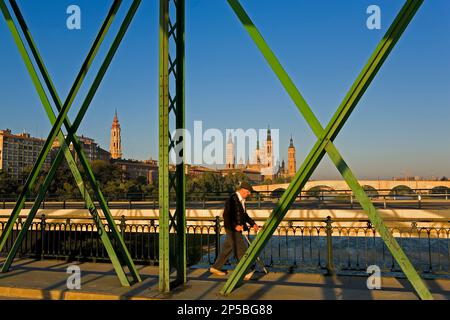 Saragozza, Aragona, Spagna: Ponte 'de Hierro' Foto Stock