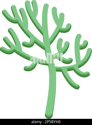 Alghe icona vettore isometrico. Erba marina. Stabilimento di Alga Illustrazione Vettoriale