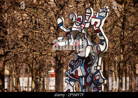 Museo del Louvre, le Bel costumé” di Jean Dubuffet, Giardino delle Tuileries Foto Stock