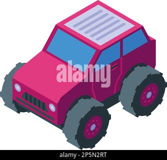 Icona del telecomando dell'auto vettore isometrico. Modello radio. Media digitale Illustrazione Vettoriale