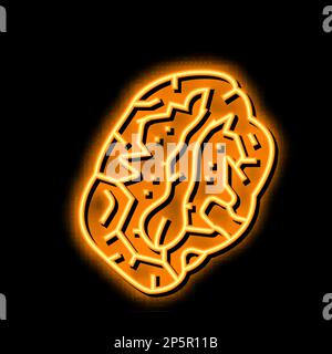 pomodori secchi al neon figura icona bagliore Illustrazione Vettoriale