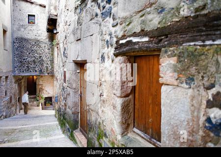 Santa Pau,Garrotxa Parco naturale,la provincia di Girona. La Catalogna. Spagna Foto Stock