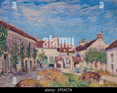 Une Cour aux Sablons, Alfred Sisley (Parigi, Francia, 1839 - 1899) 1885 Foto Stock