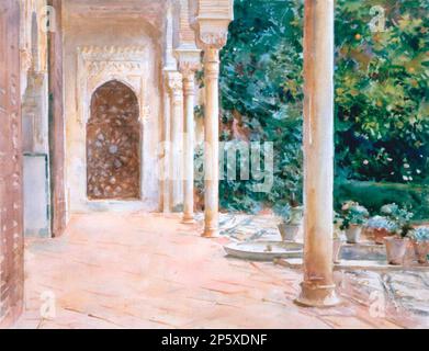 La Loggia. Il Generalife, John Singer Sargent (Firenze, Italia, 1856 - 1925) Foto Stock