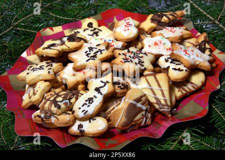 Piatto di regali di Natale Foto Stock