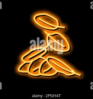 illustrazione dell'icona di incandescenza al neon degli spinaci Illustrazione Vettoriale