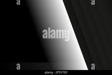 Modello astratto per il design di sfondo con effetto luce sfumata in bianco e nero. Illustrazione Vettoriale