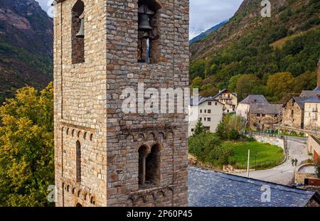 Sant Joan chiesa.La chiesa romanica.Boí.Boí valley.provincia di Lleida. La Catalogna. Spagna Foto Stock