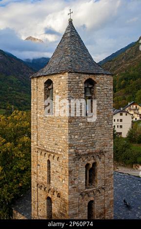 Sant Joan chiesa.La chiesa romanica.Boí.Boí valley.provincia di Lleida. La Catalogna. Spagna Foto Stock