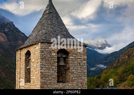 Sant Joan chiesa.La chiesa romanica.Boí.Boí valley.provincia di Lleida. La Catalogna. Spagna Foto Stock