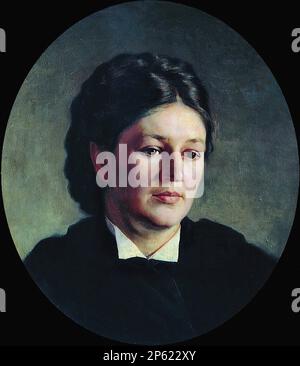 Ярошенко Николай - Портрет Марии Ярошенко, жены художника - Русская школа XIX - начала XX века - Yaroshenko Nikolai - Ritratto di Maria Yaroshenko moglie dell'artista - Scuola Russa - 19th e inizio 20th secolo Foto Stock