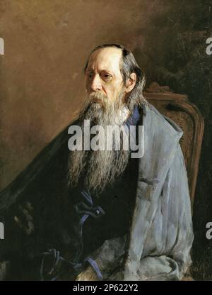 Ярошенко Николай - Портрет Михаила Салтыкова-Щедрина - Русская школа XIX - начала XX века - Yaroshenko Nikolai - Ritratto di Mikhail Saltykov-Shchedrin - Scuola Russa - 19th e inizio 20th Foto Stock