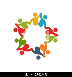 Vector Icon Graphic Teamwork Hug -Gruppo di persone Illustrazione Vettoriale