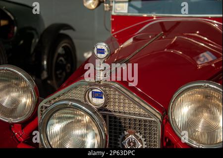 Ornamento cofano Lancia Lambda (primo piano) Foto Stock