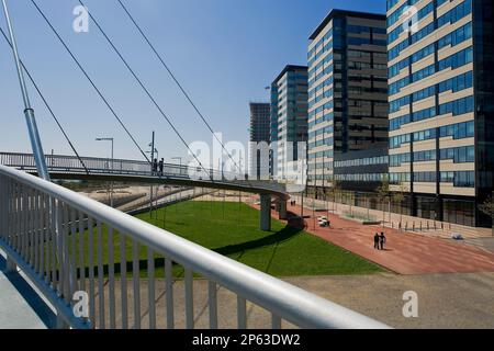 Barcellona: Ponte in zona Forum Foto Stock