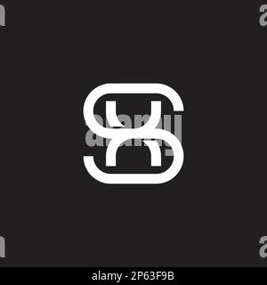 lettera sx semplice vettore di logo geometrico lineare Illustrazione Vettoriale