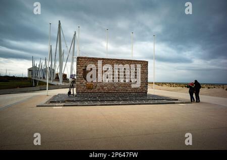 Dunkirk Dunkerque Beach dune di sabbia Pas de Calais Francia Foto Stock