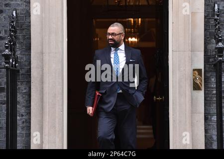 Londra, Inghilterra, Regno Unito. 7th Mar, 2023. JAMES INTELLIGENTE, Ministro degli esteri, ha visto ad un incontro del Gabinetto a Downing Street. (Credit Image: © Thomas Krych/ZUMA Press Wire) SOLO PER USO EDITORIALE! Non per USO commerciale! Foto Stock