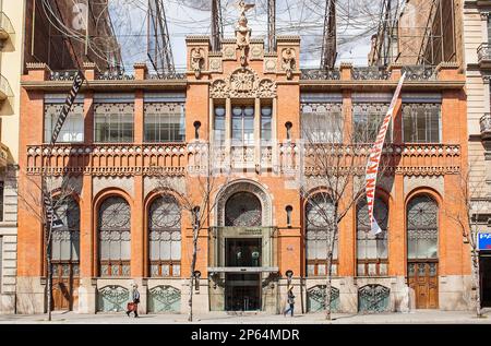 La Fundació Antoni Tapies, Carrer Arago 255. Barcelona, Spagna Foto Stock