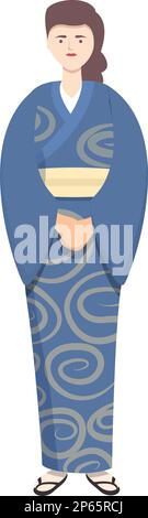 Bella icona kimono cartoon vettore. Costume asiatico. Design per matrimoni Illustrazione Vettoriale