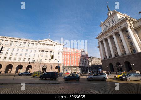 La Bulgaria, Sofia, centro città, ex partito comunista casa, ufficio, casa del Gruppo Nazionale di costruzione Foto Stock