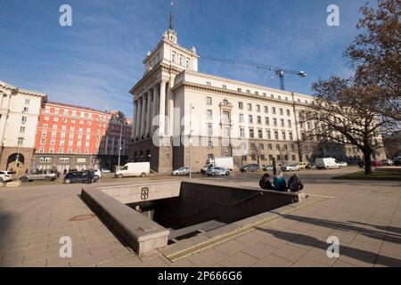 La Bulgaria, Sofia, centro città, ex partito comunista casa, ufficio, casa del Gruppo Nazionale di costruzione Foto Stock