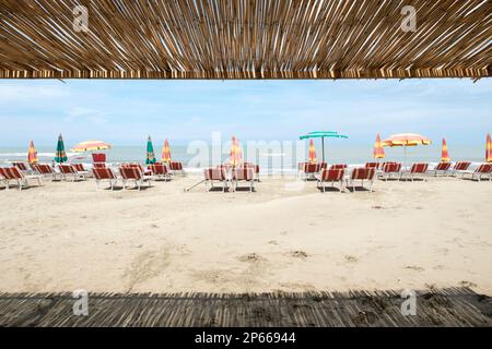 L'Albania, la penisola balcanica, Divjake, Spiaggia Foto Stock