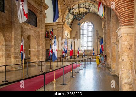 Vista del Pantheon dell'interno della Patria, sito patrimonio dell'umanità dell'UNESCO, Santo Domingo, Repubblica Dominicana, Indie Occidentali, Caraibi, America Centrale Foto Stock