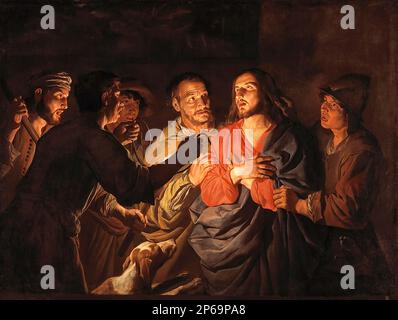 L'arresto di Cristo da parte di Matthias STOM (c. 1600-c.. 1652), olio su tela, 1630-32 Foto Stock