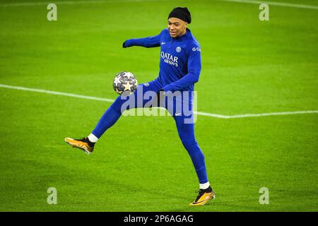 Kylian MBAPPE di PSG durante l'allenamento della squadra di Parigi Saint-Germain in vista della partita di calcio della UEFA Champions League il 7 marzo 2023 all'Allianz Arena di Monaco di Baviera, Germania - Foto Matthieu Mirville / DPPI Foto Stock