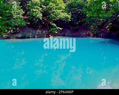 Lago Blu di Baia Sprie, Maramures, Romania - Lacul Albastru Foto Stock