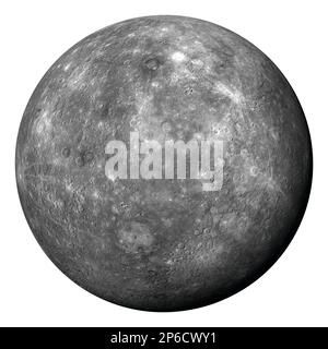 Pianeta Mercurio, il più piccolo pianeta del sistema solare isolato Foto Stock