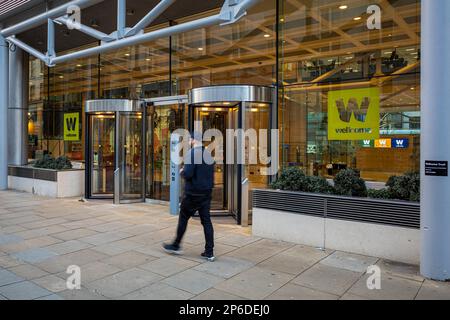 Wellcome Trust HQ Londra UK - sede centrale del Wellcome Trust nell'edificio Gibbs al 215 di Euston Road Londra Foto Stock