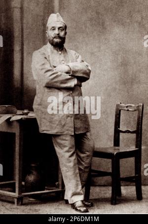 1873 ca , Wien , Austria : il razzista austriaco GEORG RITTER von SCHONERER ( 1842 - 1921 ) in abito orientale , studioso di teorie antisemite , in seguito utilizzato da ADOLF HITLER . Amico di kronprinz RUDOLF von ABSBURG ( 1850 - suicida a Mayerling 1889 ), figlio del Kaiser Franz Josef ( 1830 - 1916 ), imperatore d' Austria, Re di Ungheria e Boemia - FRANCESCO GIUSEPPE - GIUSEPPE - ABSBURG - ASBURGO - ASBURGO - NOBILITÀ - NOBILI - Nobiltà - REALI - ASBURGO - HASBURG - ROYALTY - baffi - baffi - principe ereditario - RODOLFO - ANTISEMITA - antisemite - ANTISEMITISMO - antisemitismo - formica Foto Stock