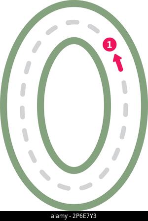 Tracciare la lettera dell'alfabeto o l'elemento della linea punteggiata in lettere maiuscole per i bambini dell'asilo e della scuola materna foglio di lavoro per l'attività di esercitazione di scrittura a mano Illustrazione Vettoriale